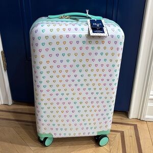 Roller Rabbit Colorful Heart Pattern Suitcase